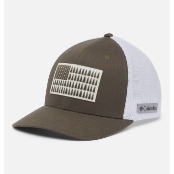 Columbia Ženske Kape - Mesh Tree Flag Ball Maslinasto Zelene Bijele | HUBV-07638